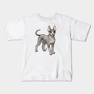 American hairless terrier Pink and Gray Kids T-Shirt